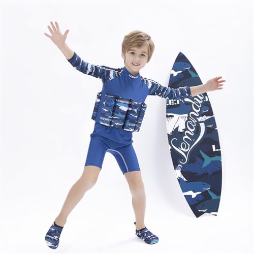 Image of Toddler Kids One-Piece Float Swimsuit with Adjustable Buoyancy UPF 50+ Sun Protection for Beach Pool Boys Girls