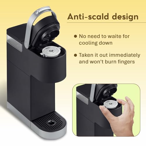 Irmidi Reusable K Cups Campatible with Keurig 1.0 Single Serve Coffee Brewer,Stainless Steel Reusable Coffee Pods with Heat Resistant Handles Design (1Pack) — view 4