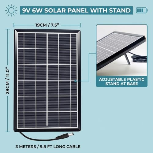 Bomba de agua solar de 12V para estanque, kit de fuente sumergible 5