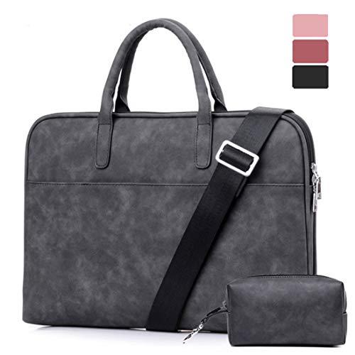 Stoßfestes Laptoptasche Mit Schulterriemen & Gepäckgurt Wasserdicht Tablet Laptop Tasche Geeignet Für ACER Apple ASUS Dell HP Laptophülle,Schwarz,14