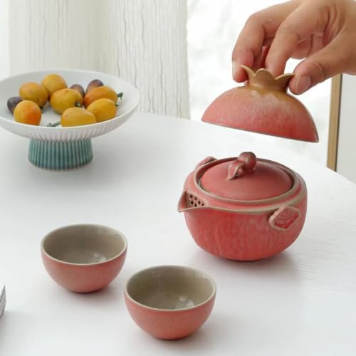 Hermit Life Pomegranate Travel Teapot Set
