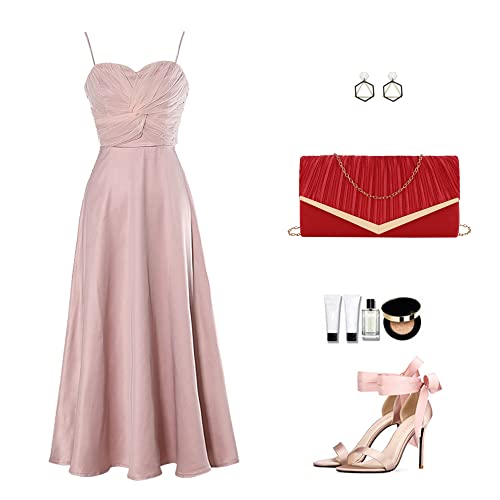 Image of Queena Womens Shiny Glitter Evening Clutch Envelope Handbag Chain Purse for Wedding Party Prom Gift for Mom Wife Girlfriend