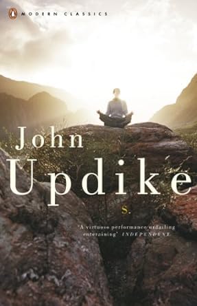 Separating by John Updike, book cover of a person on top of rocks.
