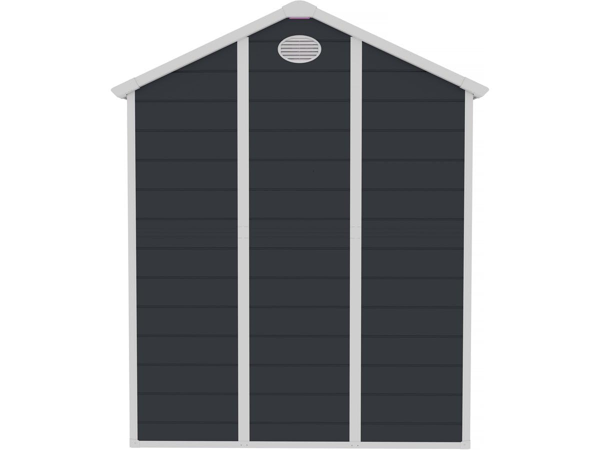 Habitat et Jardin Casetta da Giardino in Resina Texas - 5,23 m² - Kit di Ancoraggio Incluso - Antracite