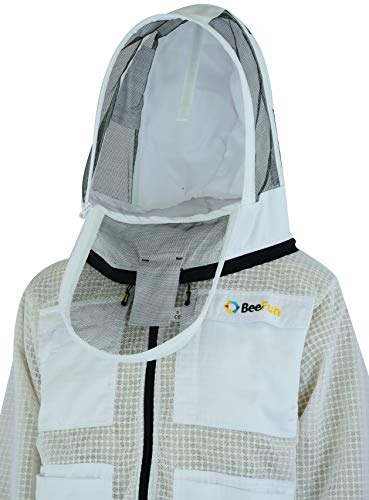 BeeFun Professionelle Bienenschutz-Jacke 'AirFree' mit 'Englische' Kapuze (XL) Cover