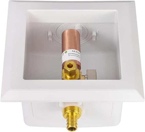 Miniatura 8 de EFIELD Caja universal para máquina de hielo, conexión de entrada de crimpado Pex de 12 pulgada con válvula de bola de 14 vuelta instalada (crimpado