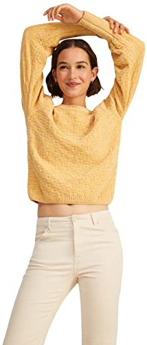 Springfield Jersey Chenilla Puños Botones, Suéter Mujer, Oro/Amarillo (Gold/Mustard), M Cover