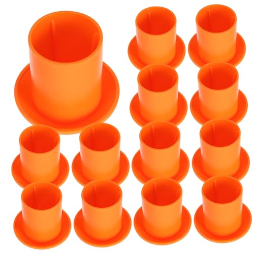SHINEOFI 1 Satz Kunststoff Pilzkappen Für Bewehrungsstäbe Schutzkappen Für Baustellen Hochsichtbar Strapazierfähig Gegen Abnutzung Einfache Handhabung Und Für Bauarbeiter 40 Stück