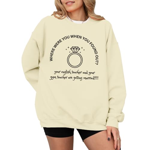 Your English Teacher And Your Gym Teacher Are Getting Married Sweatshirt Casual Crew & Hooded Neck Long Sleeve Tops4