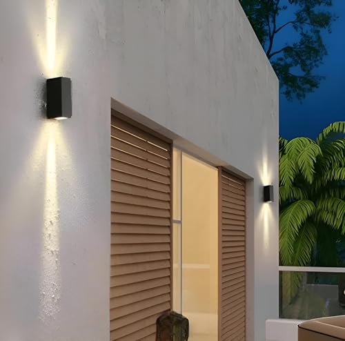 Image of FILLISKA LED Indoor UP Down Wall Light, Warm White Colour with Shockproof Alluminium White Body (Lazer Beam 1Up & 1 Down)(1 Year Warranty)