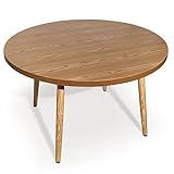 Produit à monter soi-même. Menzzo Table Ronde scandinave Nora Frêne