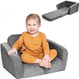 ZICOTO Stylish Kids Chair for Toddlers - Sturdy Flip Out Couch That Creates a Comfortable and Fun Seat for Your Baby Girl or Boy to Relax On - Modern Mini Sofa That Fits Nicely with Any Decor