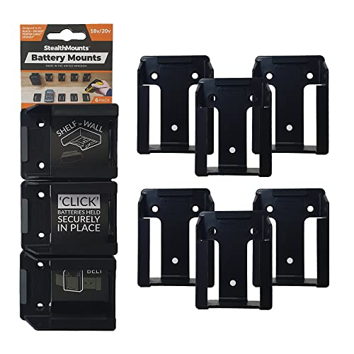 Supports de Batterie Stanley 18v Noir contre l'Encombrement des Établis