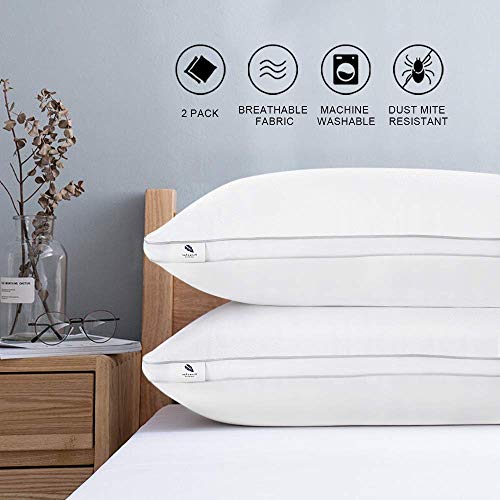 viewstar Queen Pillows for Sleeping, Bed Pillows 2 Pack Hotel Quality Pillow, Down