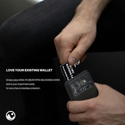 RFID Blocking Card with Advanced Signal Blocking Technology- Contactless Card Protector with Advanced Chip for NFC Blocking- Slim Design That Fits Simply into Your Wallets & Purses- 2 PACK4