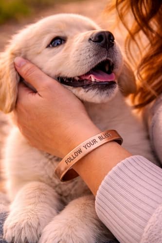 Image of Touchstone Inspirational Copper Engraved Magnetic Bracelets for Women-Personalized Jewelry Gifts for Best Friend /Mom /Daughter /Sister - Adjustable Bracelet in a Gift Box Follow Your Bliss