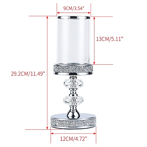 Pillar Candle Holders, Candle Holders For Pillar Candle, Crystal Candlesticks Holder For Home Decor, Wedding, Events, Coffee Dining Table Ch048Md #TOP4