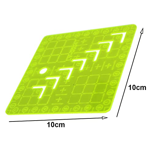 Régua Caixinha de Leite 10x10 Gabarito Patchwork Verde