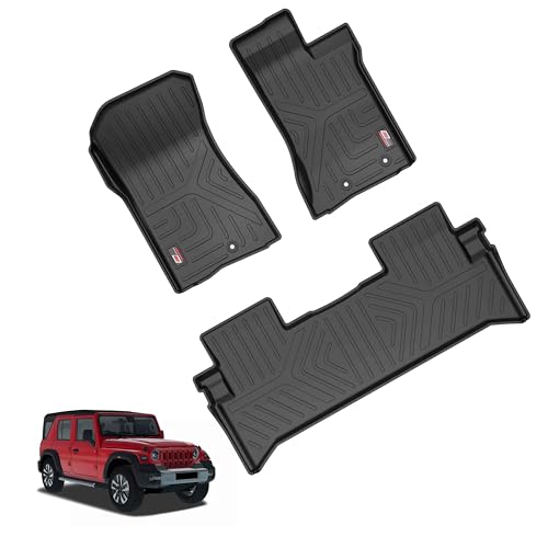 Image of GFX Car Floor Mats for Mahindra Thar Roxx (2024 Onwards) Manual | Waterproof, Anti-Slip & Durable | All-Weather Protection, Easy to Clean & Long-Lasting Foot Mats for Ultimate Safety & Comfort
