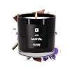Lulu Candles | Santal | Luxury Scented Soy Jar Candle | Hand Poured in The USA | Highly Scented & Long Lasting (9 Oz.)