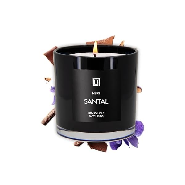 Lulu Candles | Santal | Luxury Scented Soy Jar Candle | Hand Poured in The USA | Highly Scented & Long Lasting (9 Oz.)