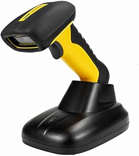 NetumScan Industrial Waterproof Wireless 2D Barcode Scanner with Charging Cradle, Hands Free Automatic Sensing Bar Code Reader 1D 2D QR pdf417 Scan Gun Works with MAC OS, Windows, Linux - NS1202W