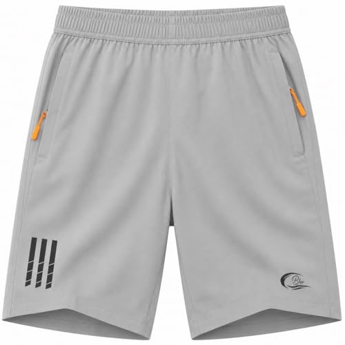 Image of CBlue Men's Outdoor Quick Dry Lightweight Sports Shorts with 2 Zipper Pockets, Breathable Hiking Running Gym Workout Athletic Shorts