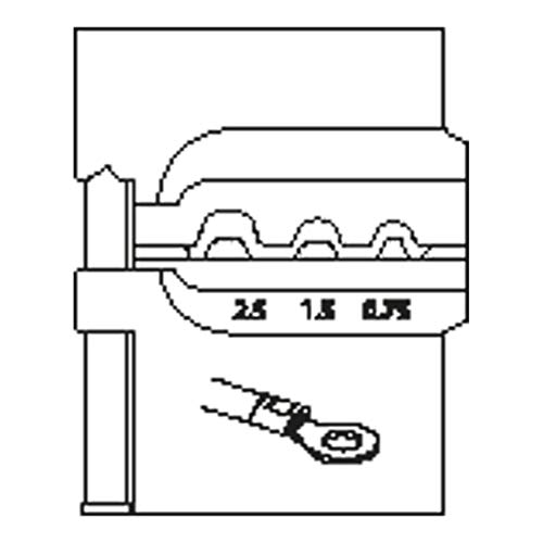 Gedore Modular Insert for Not Insulated Terminals 0.75/1.5/2.5 - 8140 - 04