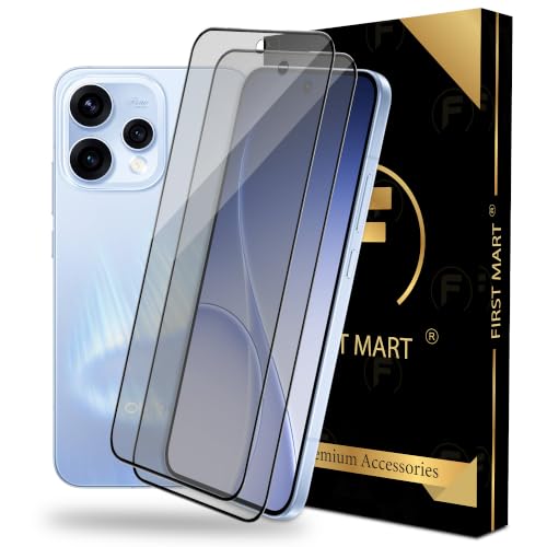Image of FIRST MART Military-Grade Matte Anti-Glare Tempered Glass for Oppo Reno 15 and Reno 15C (6.59 Inch) With Installation Kit | Edge to Edge Coverage |Anti Glare, Bubble-Free [2 Pack]