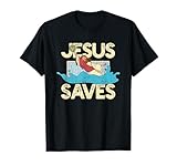 Jesus Saves Water Polo Goalie Faith Christian Waterpolo Fan T-Shirt