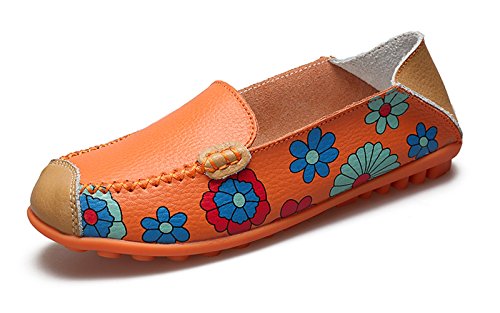 Image of VenusCelia Women's Floral Comfort Walking Flat Loafer