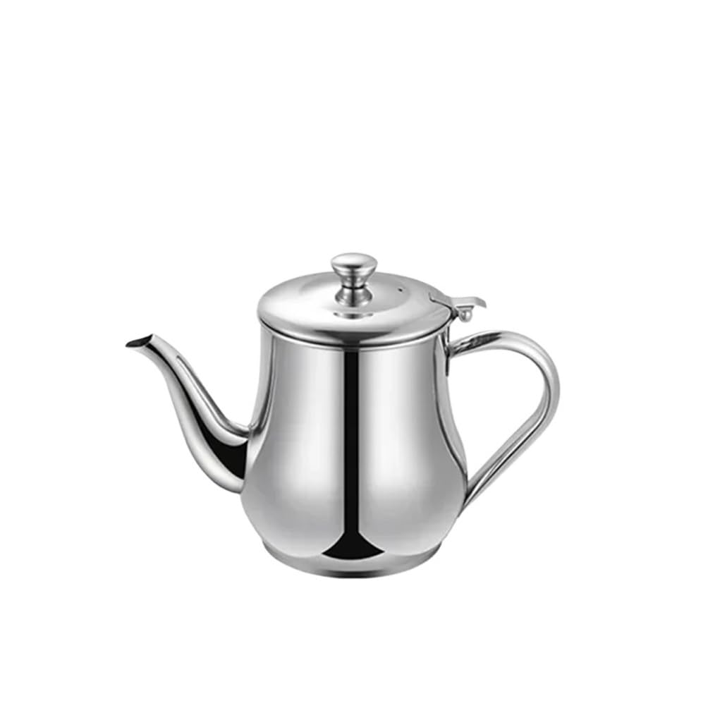 Bouteille à huile en acier inoxydable Pot à huile en acier inoxydable 304, anti-poussière, contrôle des fuites, bouteille longue buse, parfum, petit vinaigre(Type B-24oz)