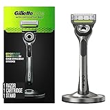 GilletteLabs with Exfoliating Bar by Gillette Razor for Men - 1 Handle, 1 Razor Blade Refill, Includes Premium Magnetic Stand