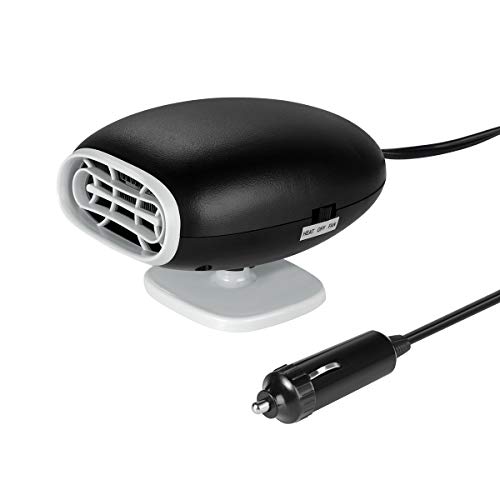 Portable Car Heater Defogger Defroster 12V Car Auto Heater Cooling Fan Plug in Cigarette Lighter 12 Volt 150W Windshield Window Demister Fast Heating