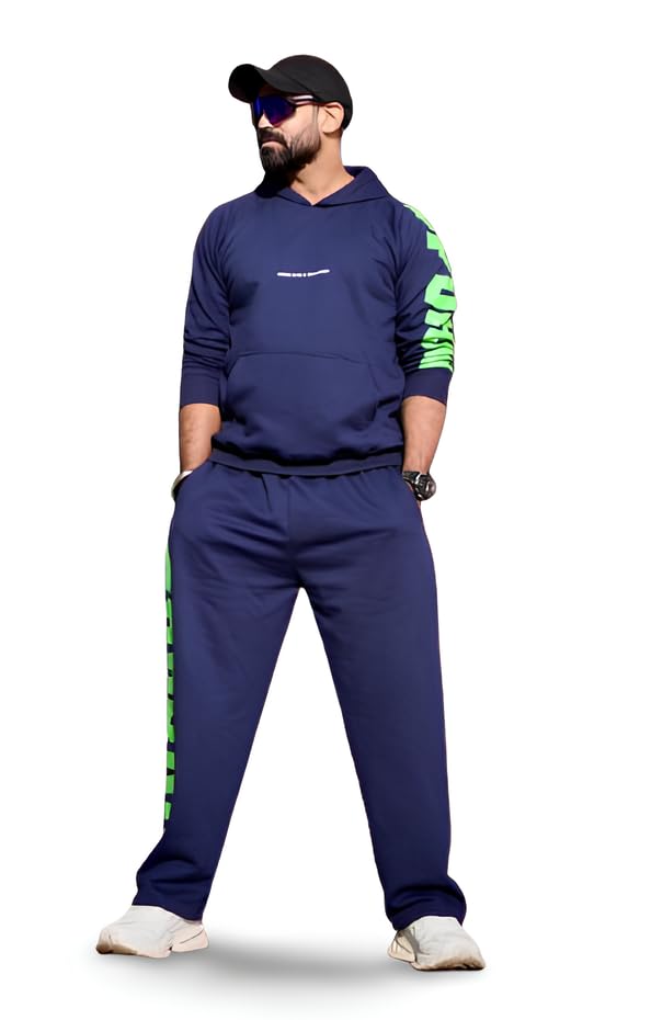 SporVia Men’s Premium Tracksuit Set | Winter Hoodie & Jogger Combo | Soft Fleece Fabric | Printed Sleeve & Side Panel | Sports, Gym & Casual Tracksuit for Men-image-43