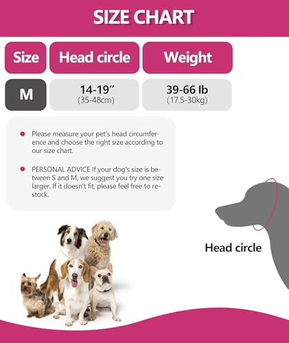 Image of Dog Ear Muffs, Ear Protector for Dogs, Noise Cancelling Ear Muffs for Dogs, Dog Ear Protector, M Size, Rose Red Color, Comfortable Dog Sound Protection