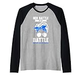 her battle is my battle ankylosing spondylitis awareness maglia con maniche raglan