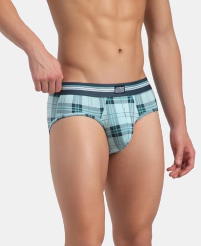 Image of Jockey UI20 Men Super Combed Cotton Elastane Stretch Printed Brief with Ultrasoft Waistband (Pack of 2)