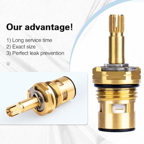 2 Pack Cartridge for American Standard 994053-0070a or 994053-0070a/H Bath & Kitchen Faucet Replacement Valve Cartridge, 4z-24h Hot and Cold Replacement Stem, Brass by hansengroyi - Image 3
