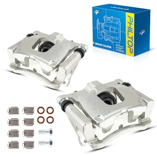 Image of PHILTOP 18B5046 18B5047 Rear Disc Brake Caliper Assembly Fit for 2007-2017 Jeep Wrangler, 2008-2012 Jeep Liberty, 2007-2011 Dodge Nitro, 2018 Jeep Wrangler JK