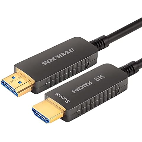 SOEYBAE 8K HDMI Fiber Optic Cable 30m, HDMI 2.1 Cable 48Gbps Support 8K@60Hz, 4K@120HZ, 4320p, 4:4:4, Flexible for HDTV, PC, TV, PS5 Cover