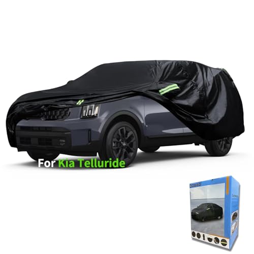 Image of Custom-Fit for Kia Car Cover, Automobiles All Weather Waterproof, Car Cover All Weather Snowproof UV Protection Windproof Outdoor Full car Cover (for Kia Telluride)