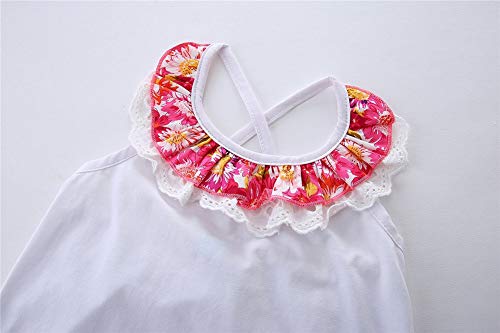Conjunto de verano para niñas con encaje verde menta de 4 a 5 años 4