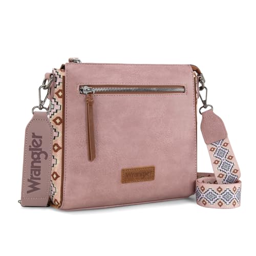 Image of Wrangler Aztec Crossbody Purse Medium Shoulder Bags for Women Western Handbag with Guitar Strap