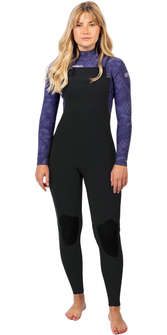 Gul Yulex Flexor 2025 - Muta da donna con zip sul petto da 4/3 mm, colore: Nero/Tiebird