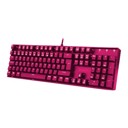 Redragon K582-US SURARA RGB LED Retroiluminada QWERTY Teclado mecánico Gaming con 104 teclas - Interruptor marrón, disposición estadounidense