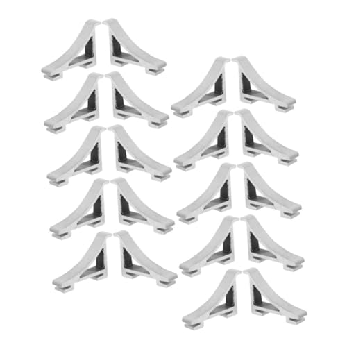 Tofficu 20pcs Aluminum Refrigerator Shelf Clips Strong Fasteners for Enhanced Storage Efficiency Tool Setup Smooth Finish for Cabinet Organization