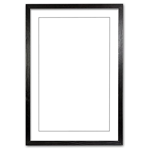 Negro de madera marco de fotos madera Leon por GMGold, madera, Black Pack of 1, 70 x 100 cm