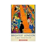 Photo Gallery fsmfbgd poster su tela vintage con scritta "underground brightest london b", stampa con trasporto di londra, decorazione per camera da letto, ufficio, camera da letto, regalo, 30 x 45 cm Photo Gallery fsmfbgd poster su tela vintage con scritta "underground brightest london b", stampa con trasporto di londra, decorazione per camera da letto, ufficio, camera da letto, regalo, 30 x 45 cm