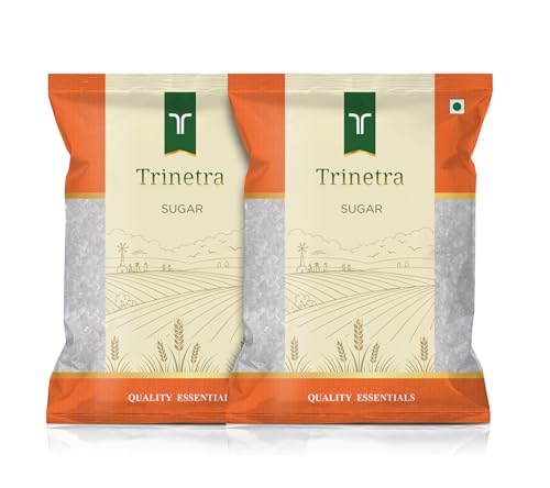 Image of Trinetra White Sugar | Cheeni for Daily Use | 1Kg Each (Pack Of 2) 2000 g
